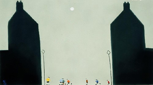 Game on the Street by Mackenzie Thorpe, Football