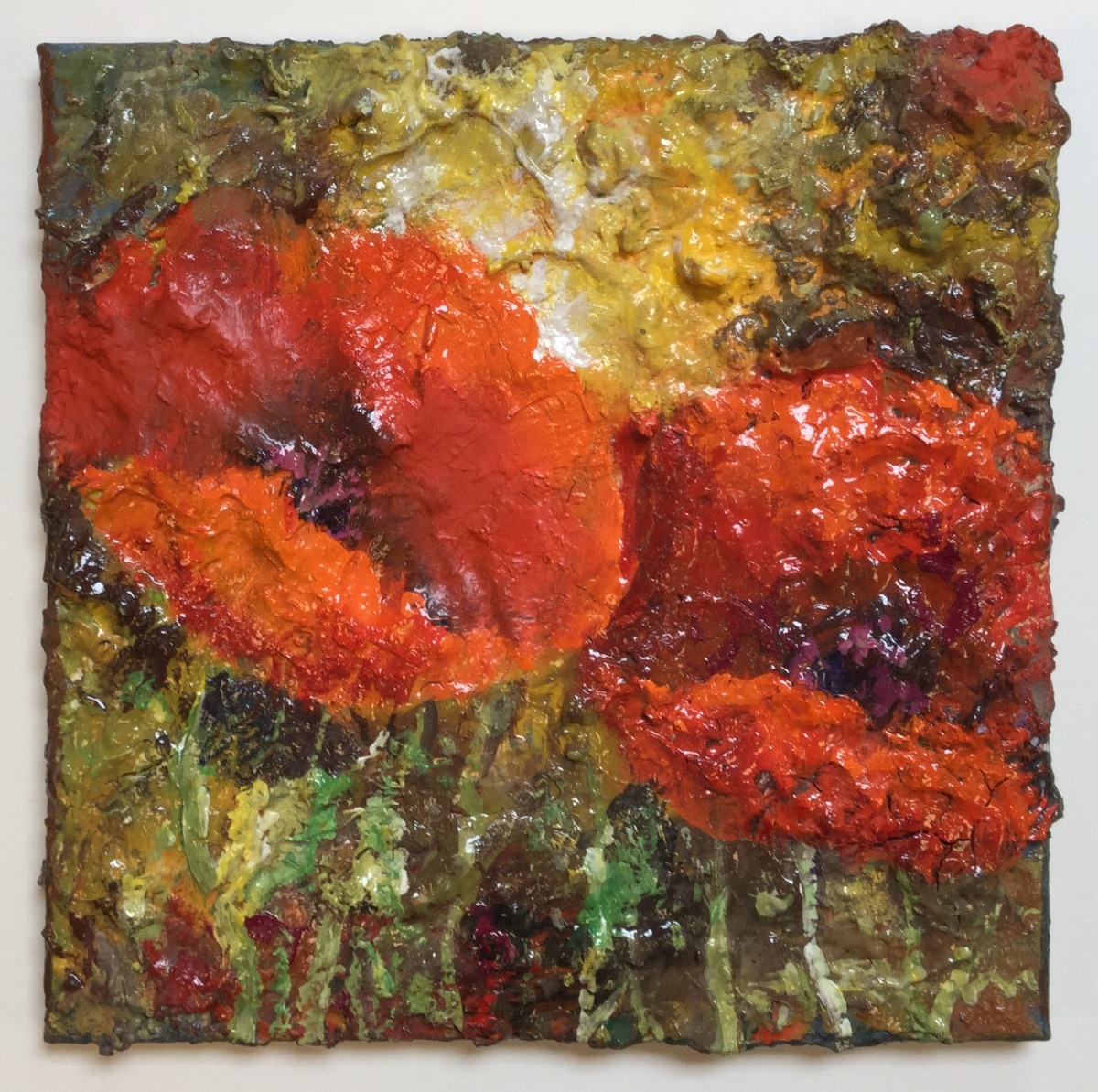 Textured Poppies by Guenter Burr, Flowers