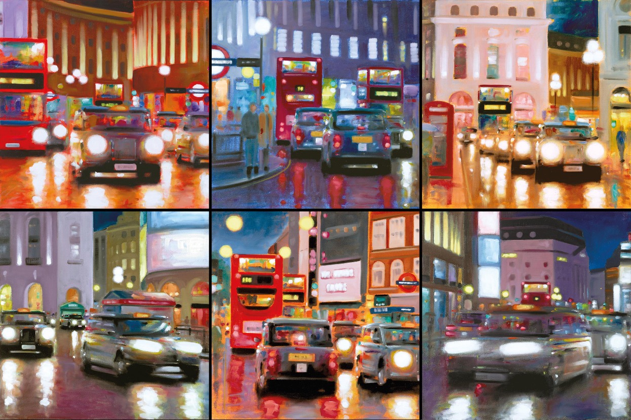 Night time in the City by Neil Dawson, London | Landscape
