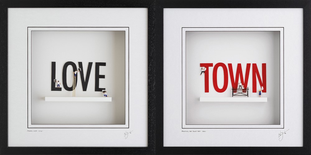 Making Love & Paint the Town Red by Nic Joly, 3D | Sculpture | Love | Rare