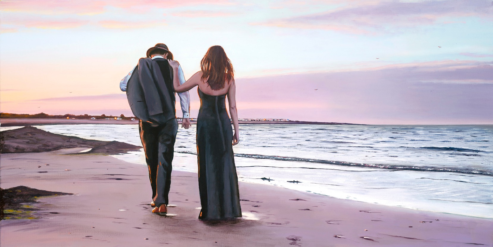 Sunset Sands by Richard Blunt, Romance | Sea | Couple | Love