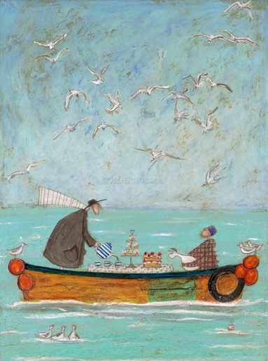 Sea Time Tea Time by Sam Toft, Dog | Sea | Love | Romance | Nostalgic