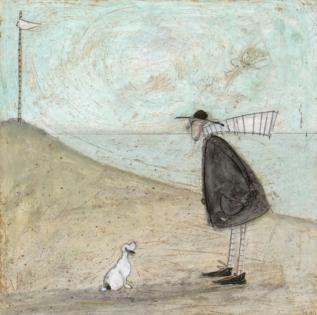 A Stubborn Sit by Sam Toft, Sea | Dog | Animals