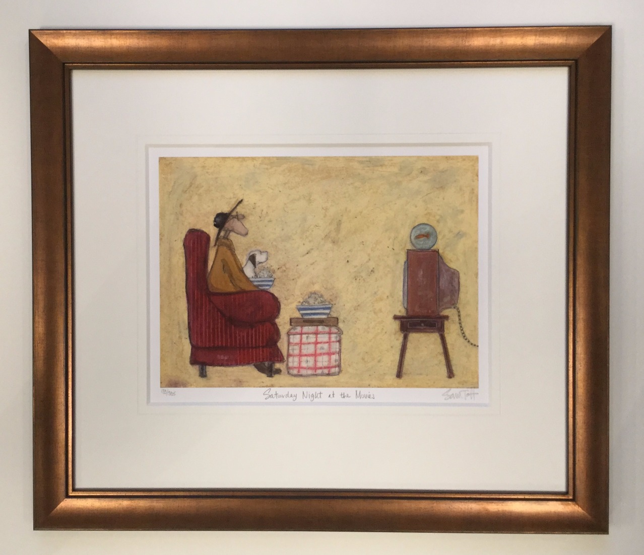 Saturday Night at the Movies by Sam Toft, Dog | Animals