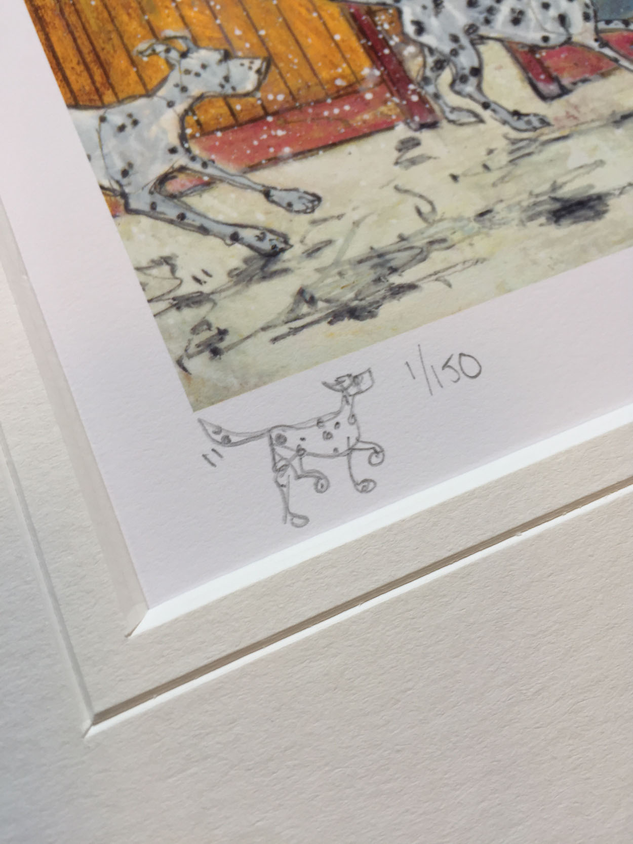 Spots 'n Flakes (Remarque) (1/150) by Sam Toft, Dog | Animals | Rare | Humour | Figurative