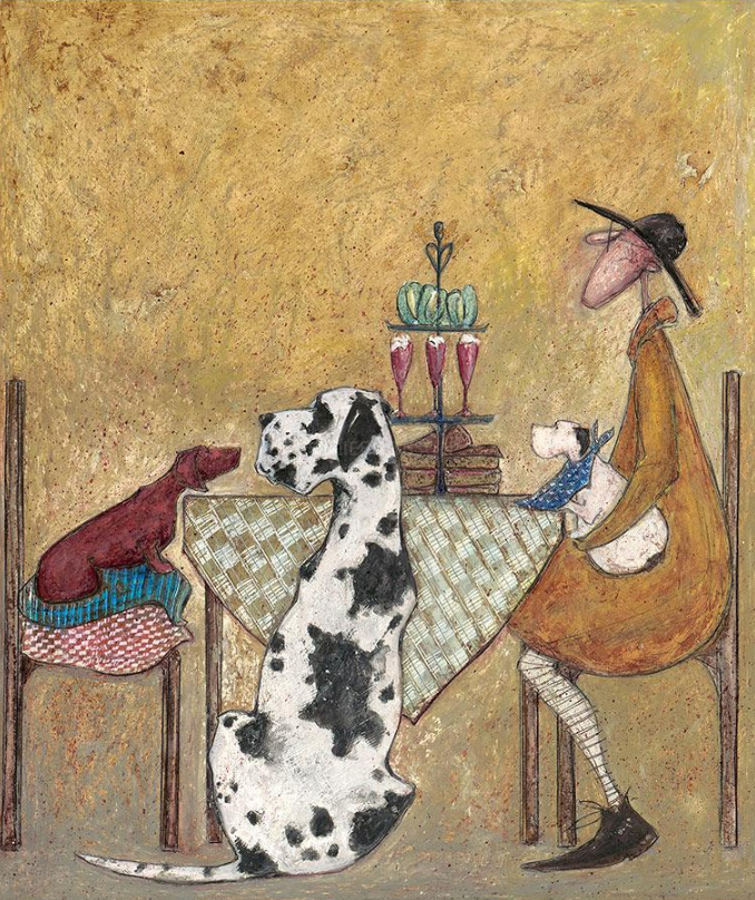 Pass the Cake (Remarque) by Sam Toft, Dog | Animals | Figurative | Naive