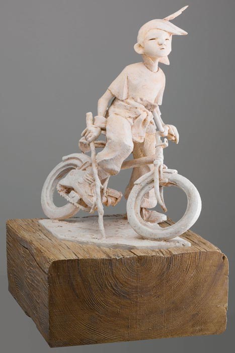 Indian Summer by Craig Davison, Children | Bicycle | Sculpture