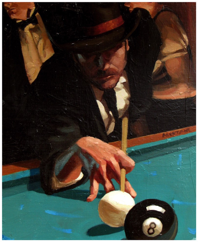 Black Ball Game by Alistair Little, Figurative