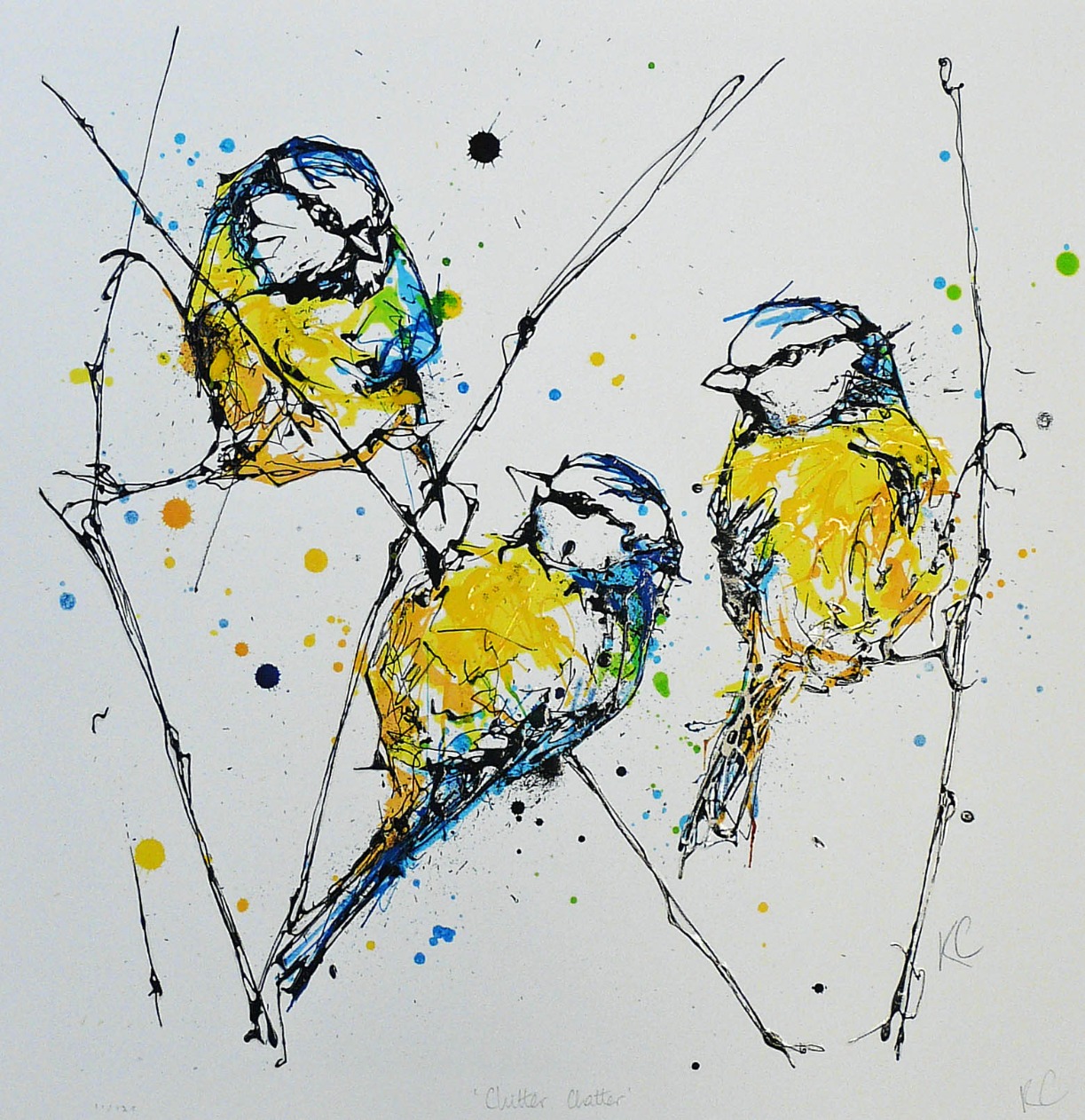 Chitter Chatter by Kathryn Callaghan, Bird | Animals | Abstract