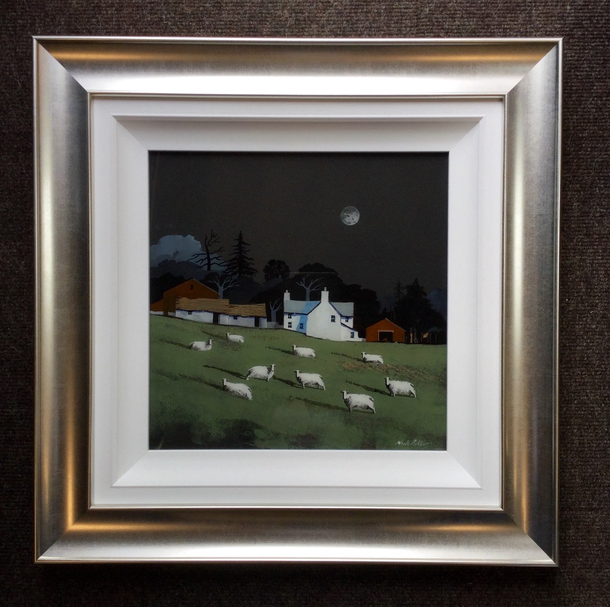 Farm with Dark Wood by Nick Potter, Landscape | Animals