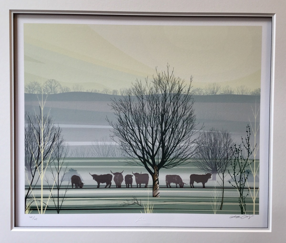 Misty Morning by Dan Crisp, Animals | Landscape