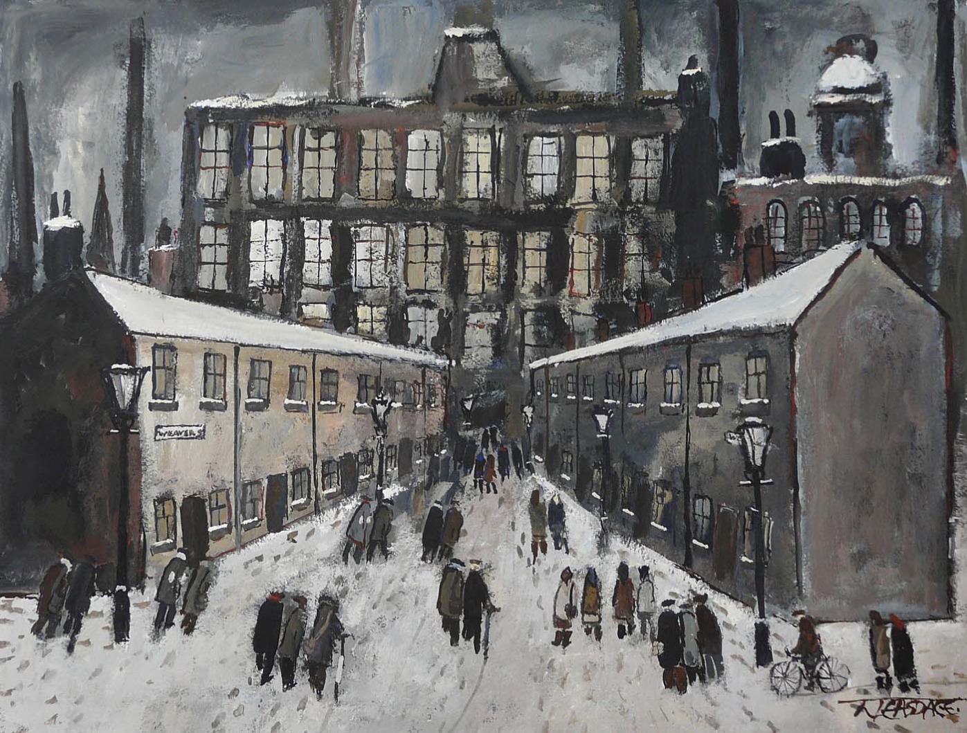 Going t' Mill by Malcolm Teasdale, Northern | Nostalgic | Industrial