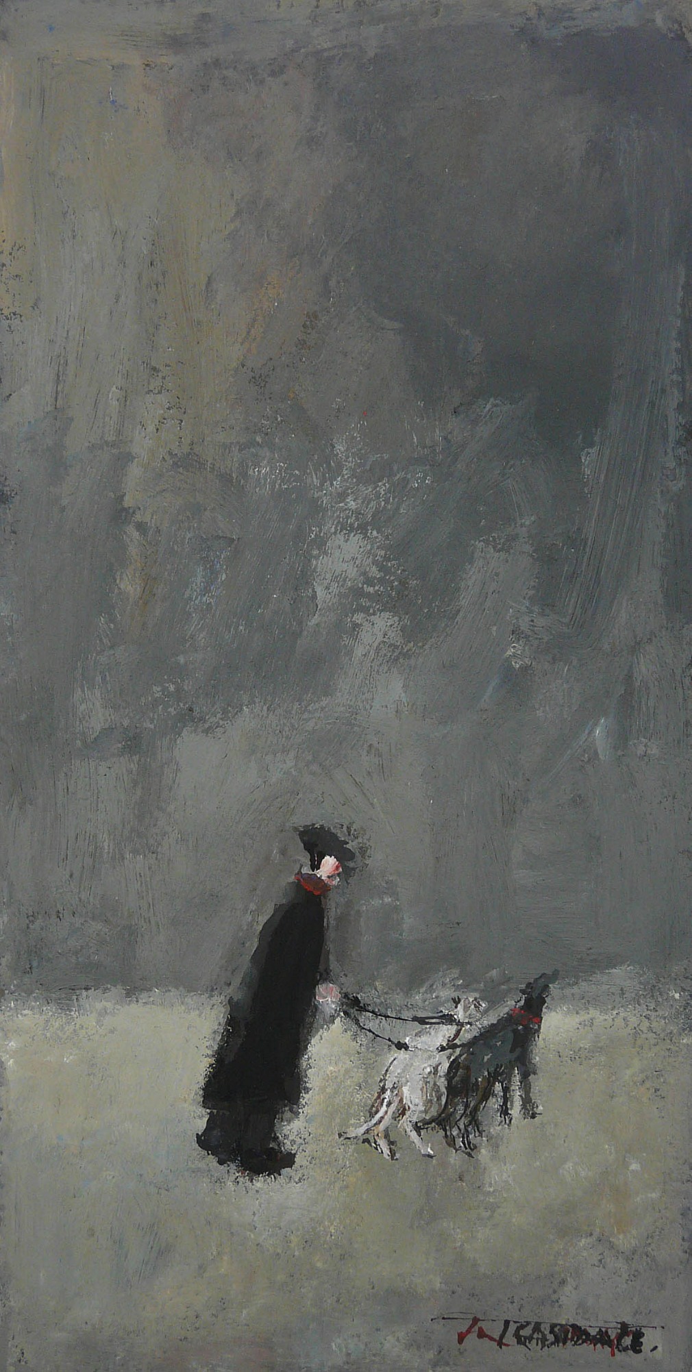 Walking the Dogs by Malcolm Teasdale, Dog | Snow | Northern | Nostalgic
