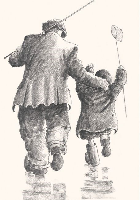 Big Fish, Little Fish by Alexander Millar, Water | Children | Family | Nostalgic | Northern | Gadgie | Rare