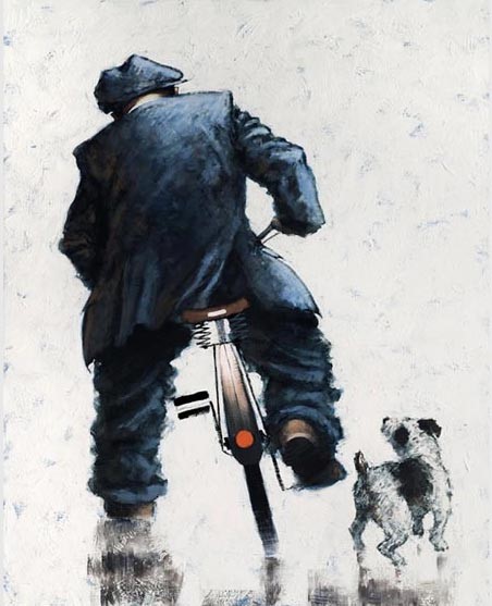 Give us a lift by Alexander Millar, Gadgie | Northern | Nostalgic | Dog | Bicycle | Rare