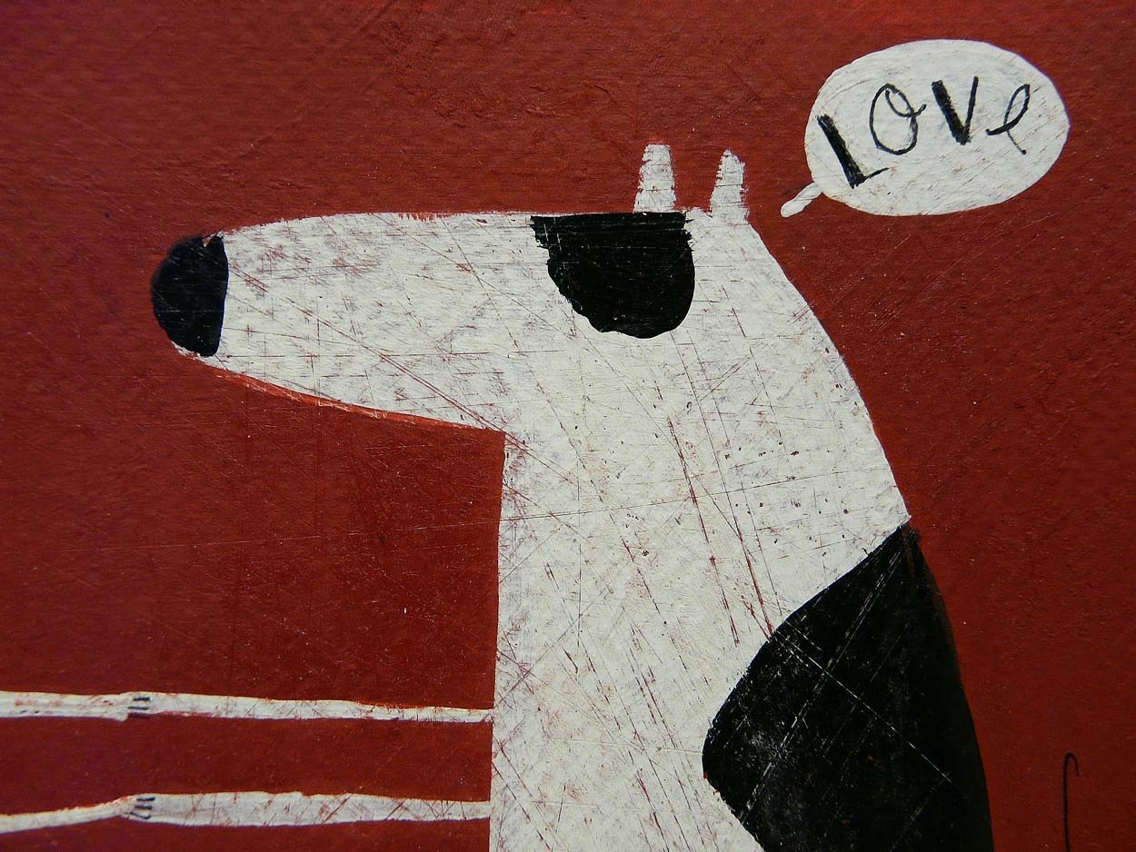 Love is in the air by Angela Smyth, Dog | Love | Romance | Illustrative