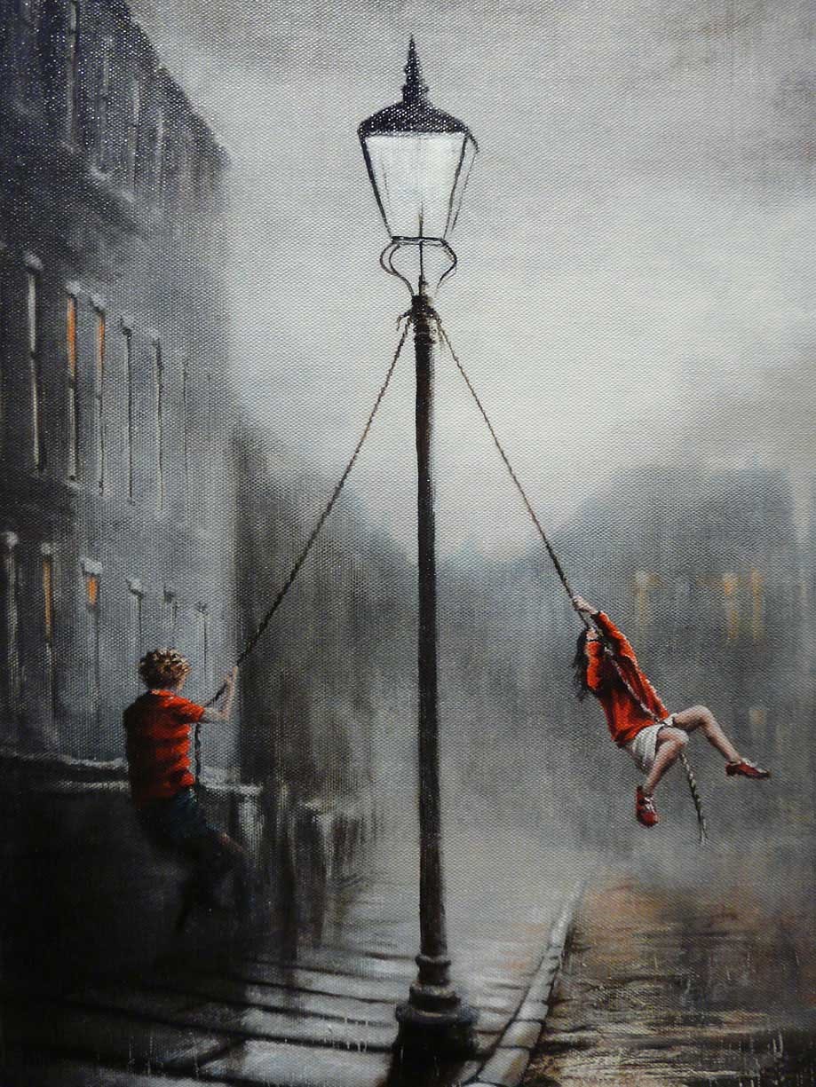 Swinging in the Rain by Bob Barker, Children | Northern | Rare | Nostalgic