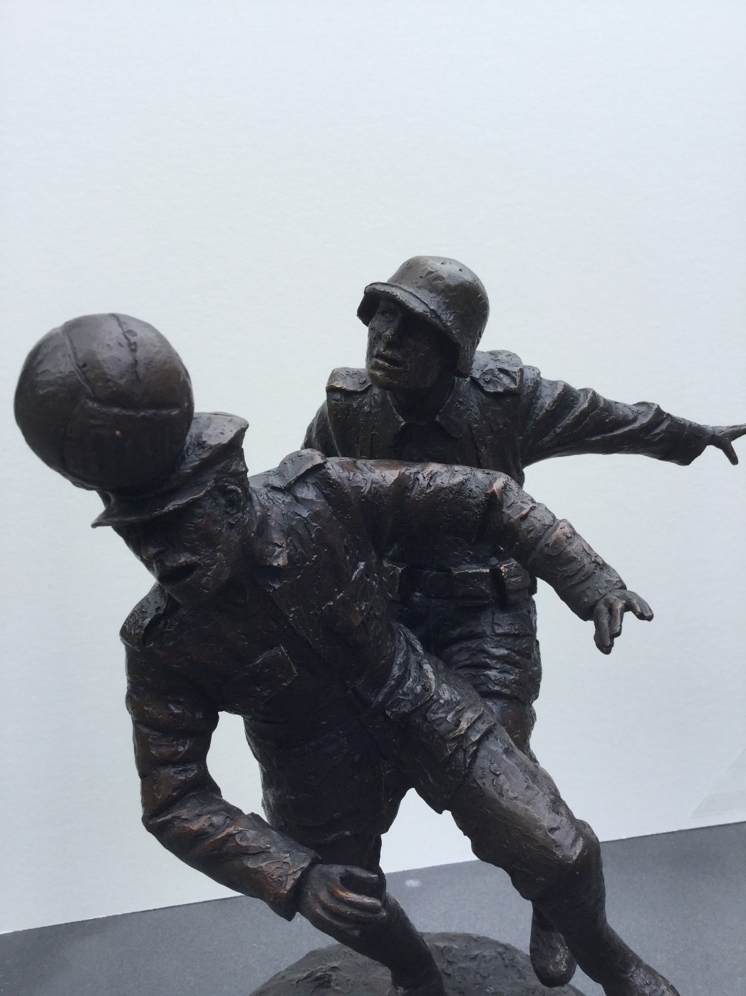 On Me 'Ed, Kamerad! by Bob Barker, Sculpture | war | Football | Nostalgic | Figurative