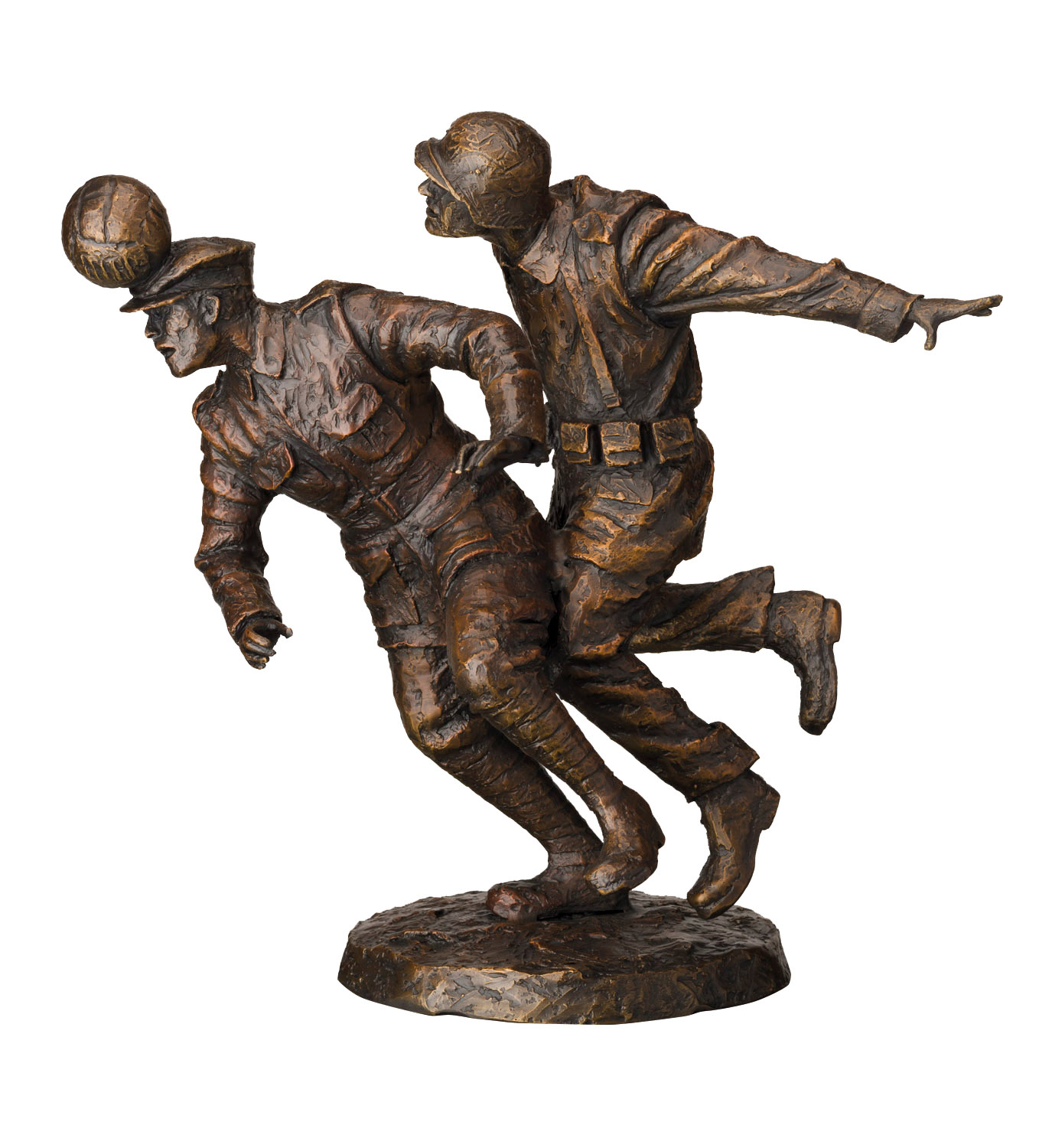 On Me 'Ed, Kamerad! by Bob Barker, Sculpture | war | Football | Nostalgic | Figurative