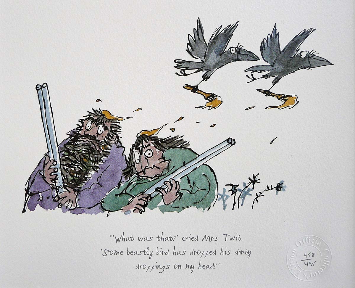 What was that? Cried Mrs Twit by Quentin Blake, Children | Nostalgic | Bird | Twits