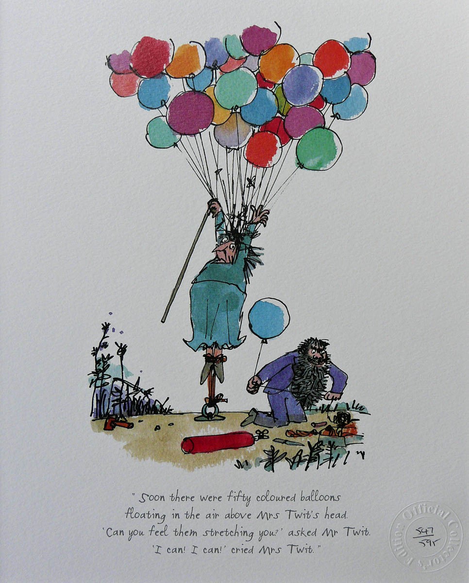 Soon there were fifty coloured balloons by Quentin Blake, Children | Nostalgic | Illustrative