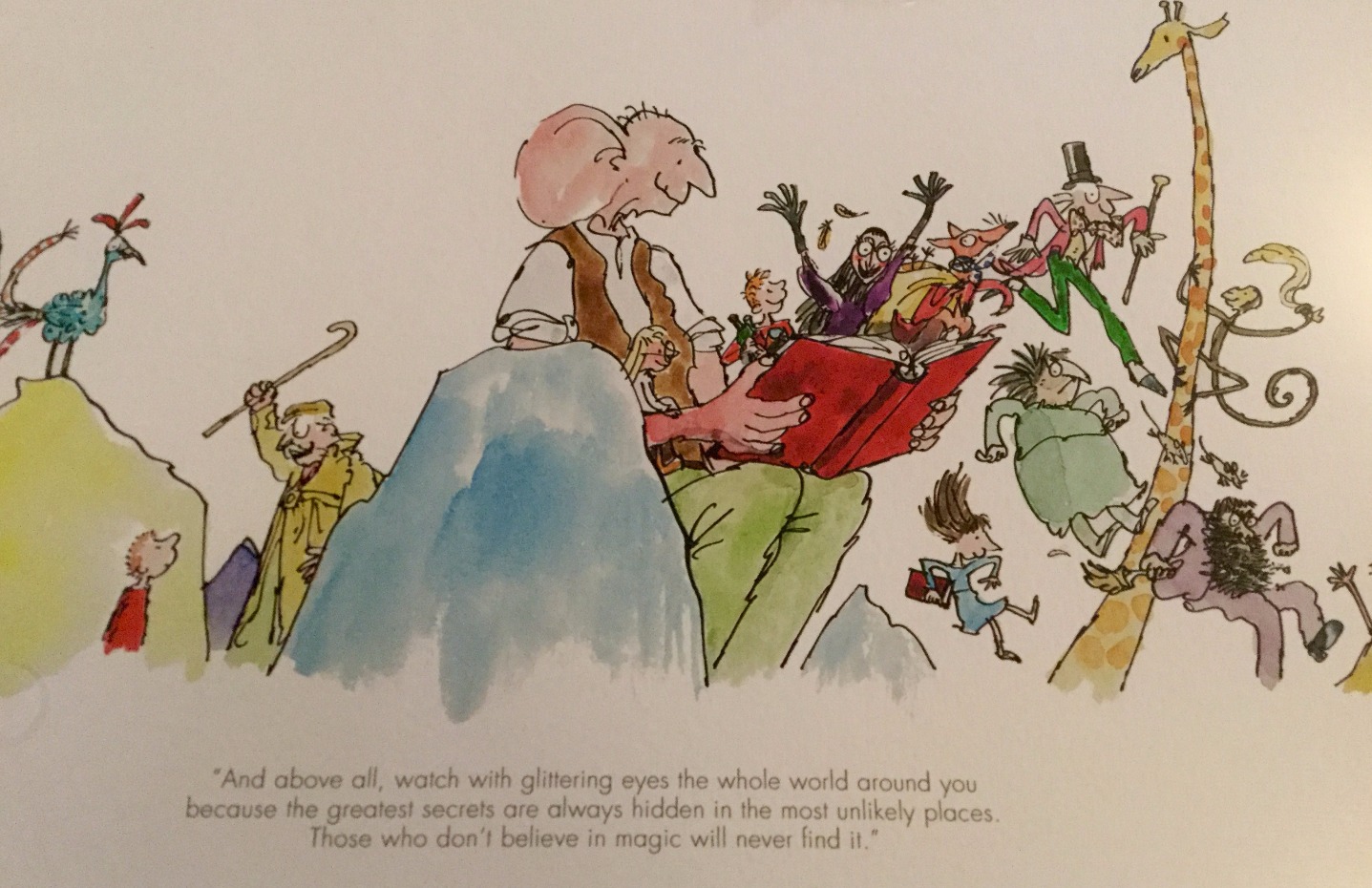Roald Dahl 100th Anniversary Print by Quentin Blake, Children