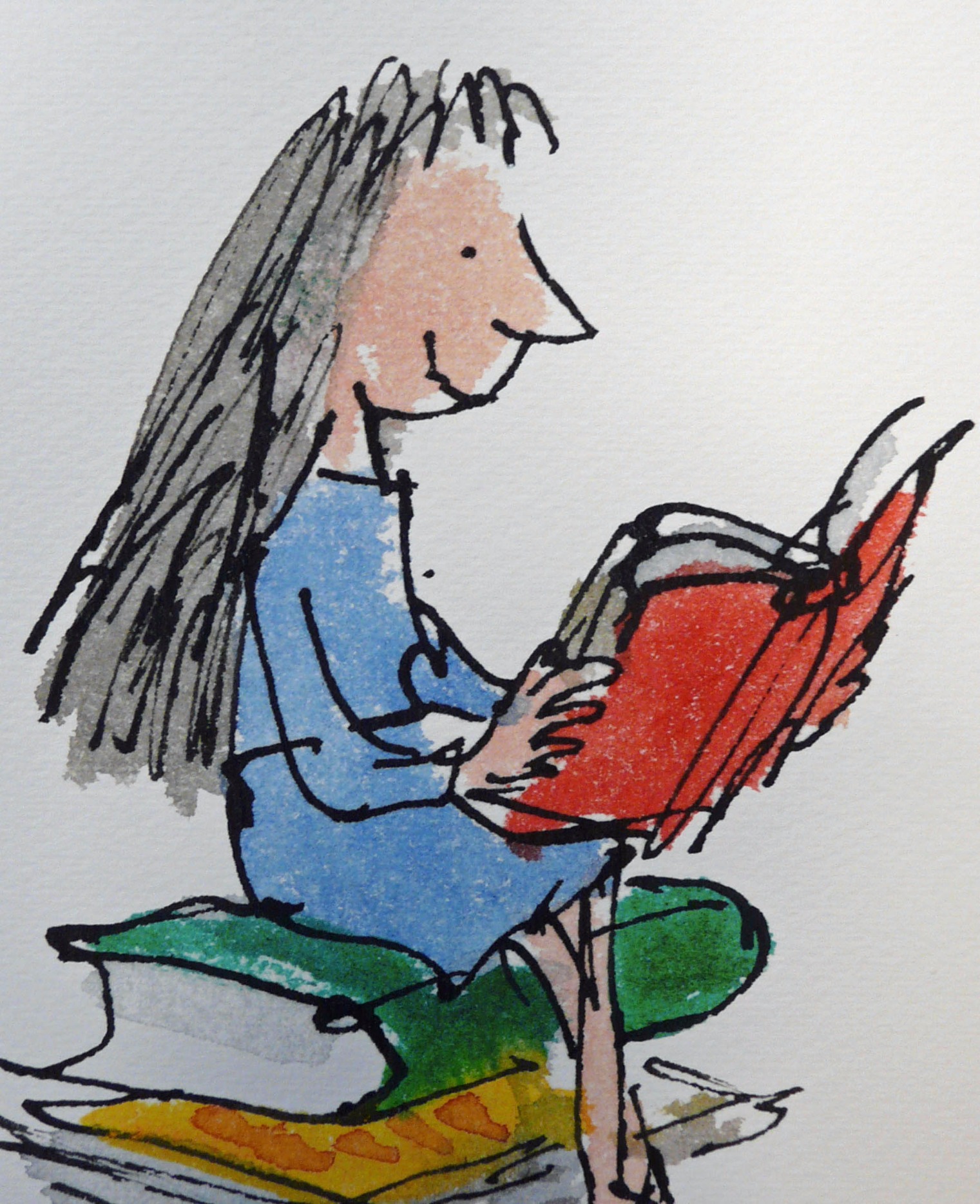 Matilda - Her Own Small Bedroom became Her Reading Room by Quentin Blake Matilda - Her Own Small Bedroom became Her Reading Room by Quentin Blake, Children | Family | Matilda | Rare