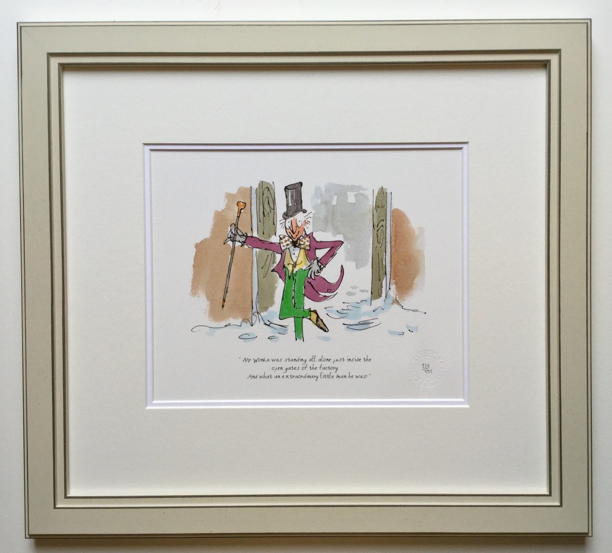 An extraordinary man he was by Quentin Blake, Children | Nostalgic | Illustrative | Willy | Wonka | Chocolate | Charlie | Factory