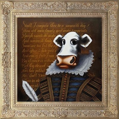 William Shakespeare by Caroline Shotton, Humour | Cow