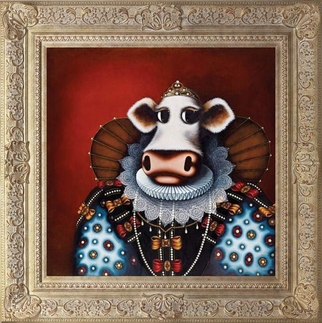 Elizabeth I by Caroline Shotton, Cow | Humour