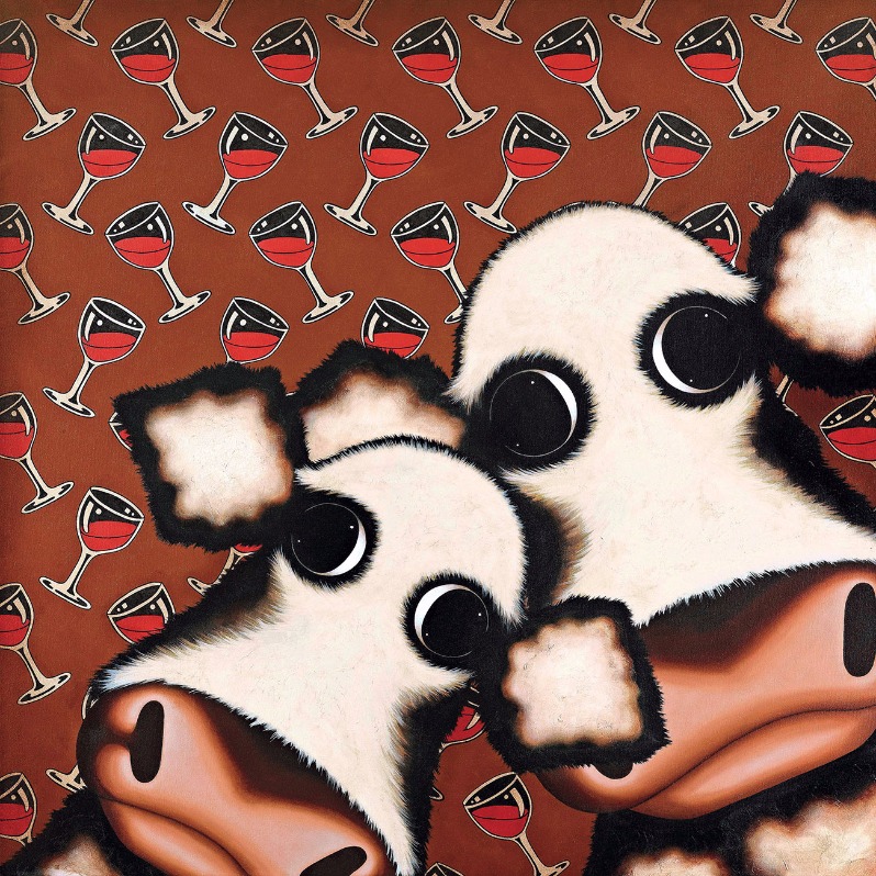 Bovine O'Clock - Selfie by Caroline Shotton, Cow | Humour