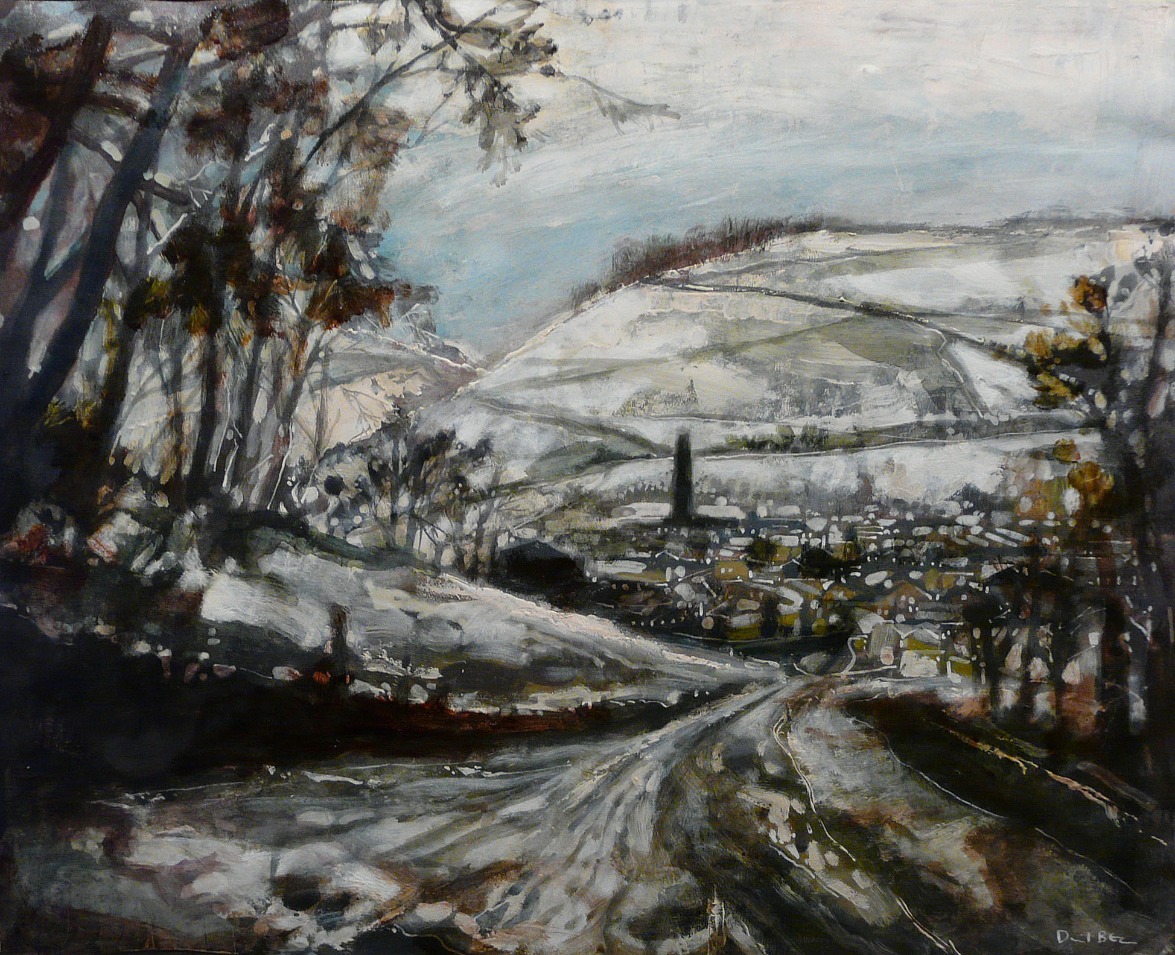 The Only Road into Town by David Bez, Northern | Nostalgic | Snow | Landscape | Local