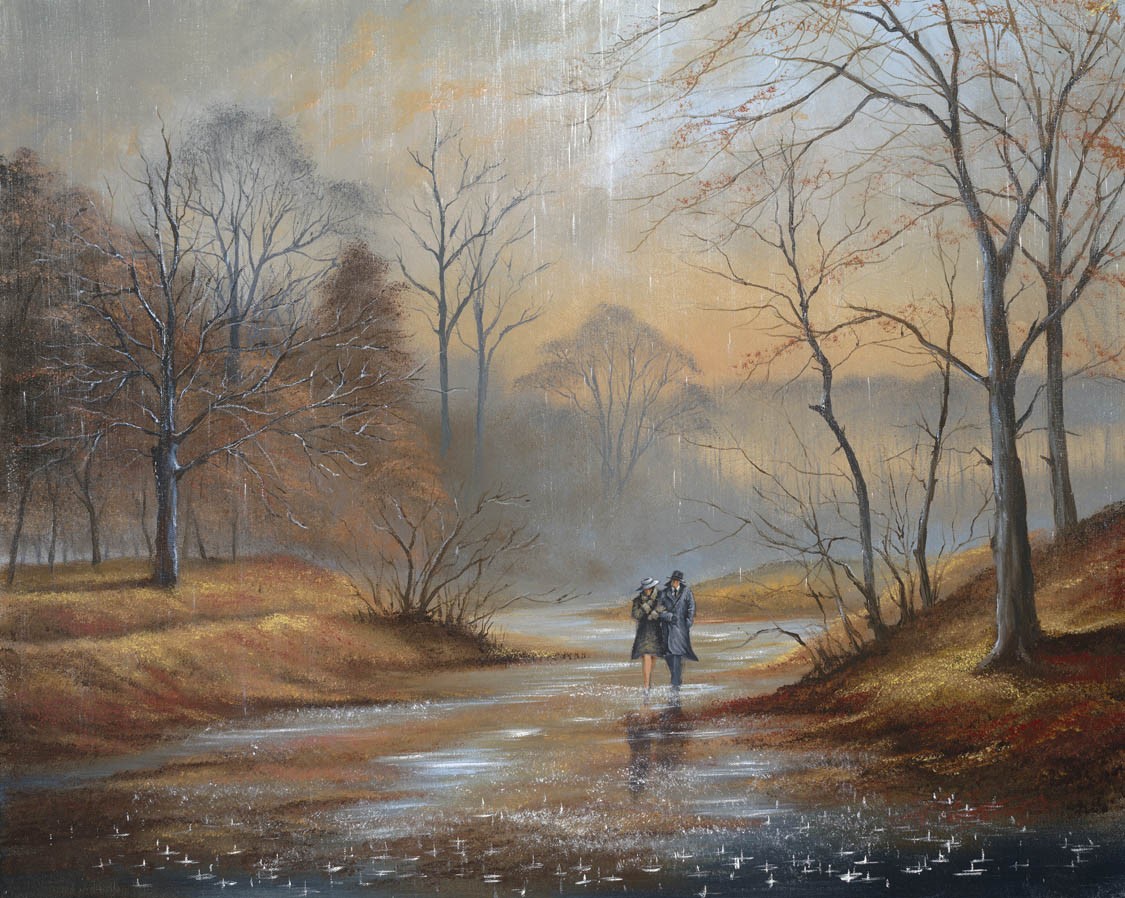 Warm & Glowing by Jeff Rowland, Couple | Nostalgic | Figurative | Landscape | Love | Romance