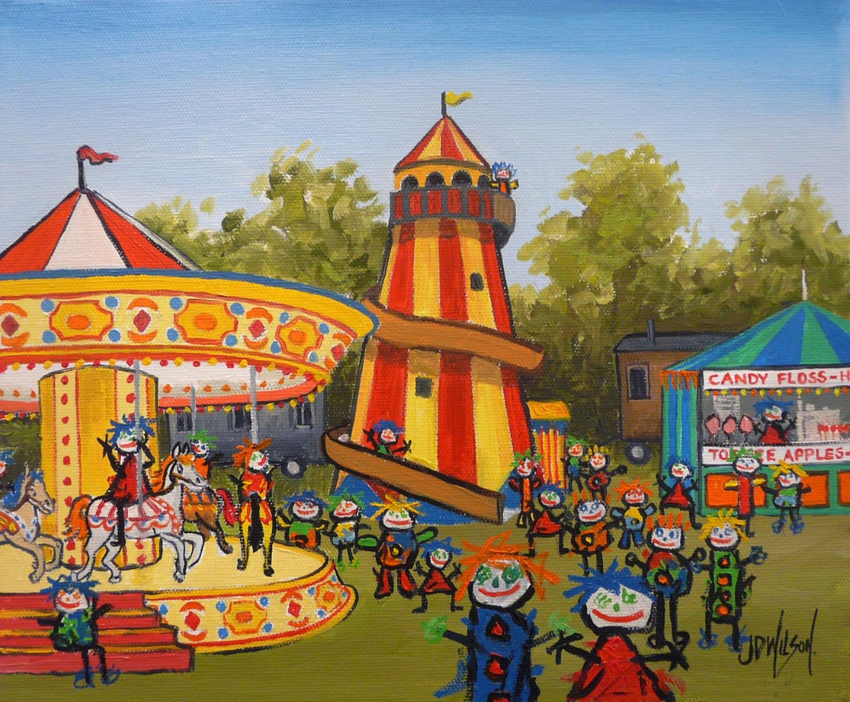 The Fairground by John D Wilson, Children | Nostalgic | Family