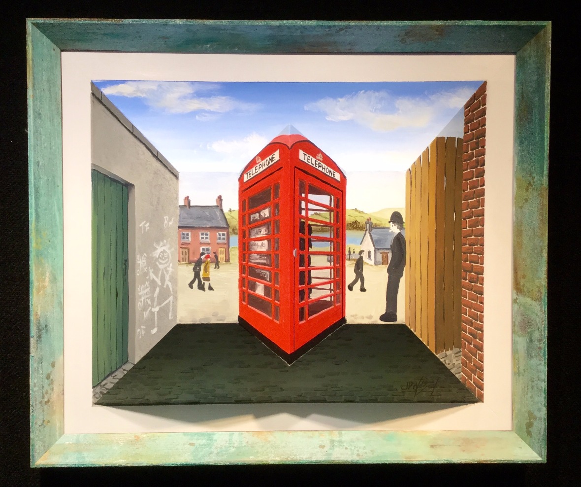 Waiting for the Telephone by John D Wilson, Lowry | 3D | Naive | Industrial | Landscape