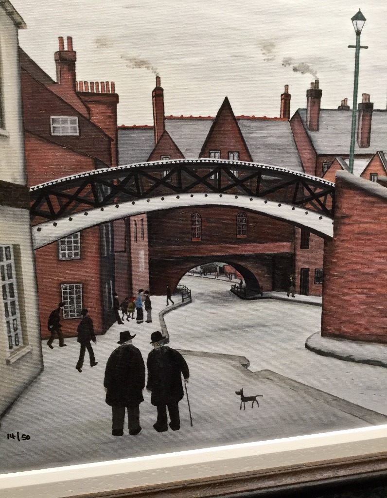 In his Footsteps by John D Wilson In his Footsteps by John D Wilson, Water | Nostalgic | Lowry | Industrial | Landscape