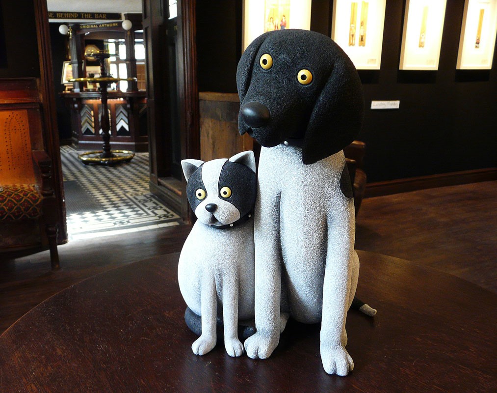 Neighbours by Doug Hyde, Sculpture | Dog | Cat | Rare