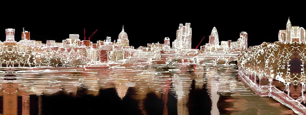 Capital Skyline by Paul Kenton, Abstract | Landscape | Water