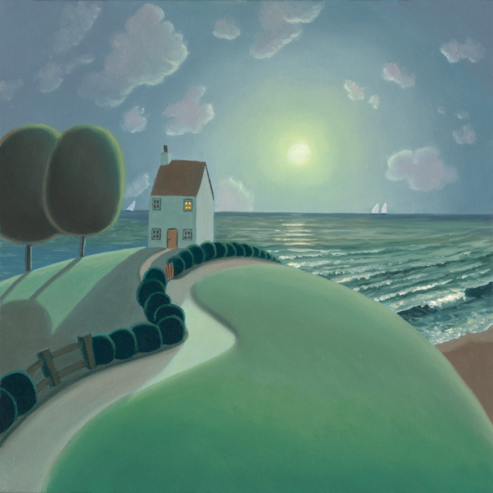 The House by the Sea by Paul Corfield, Landscape | Sea | Water