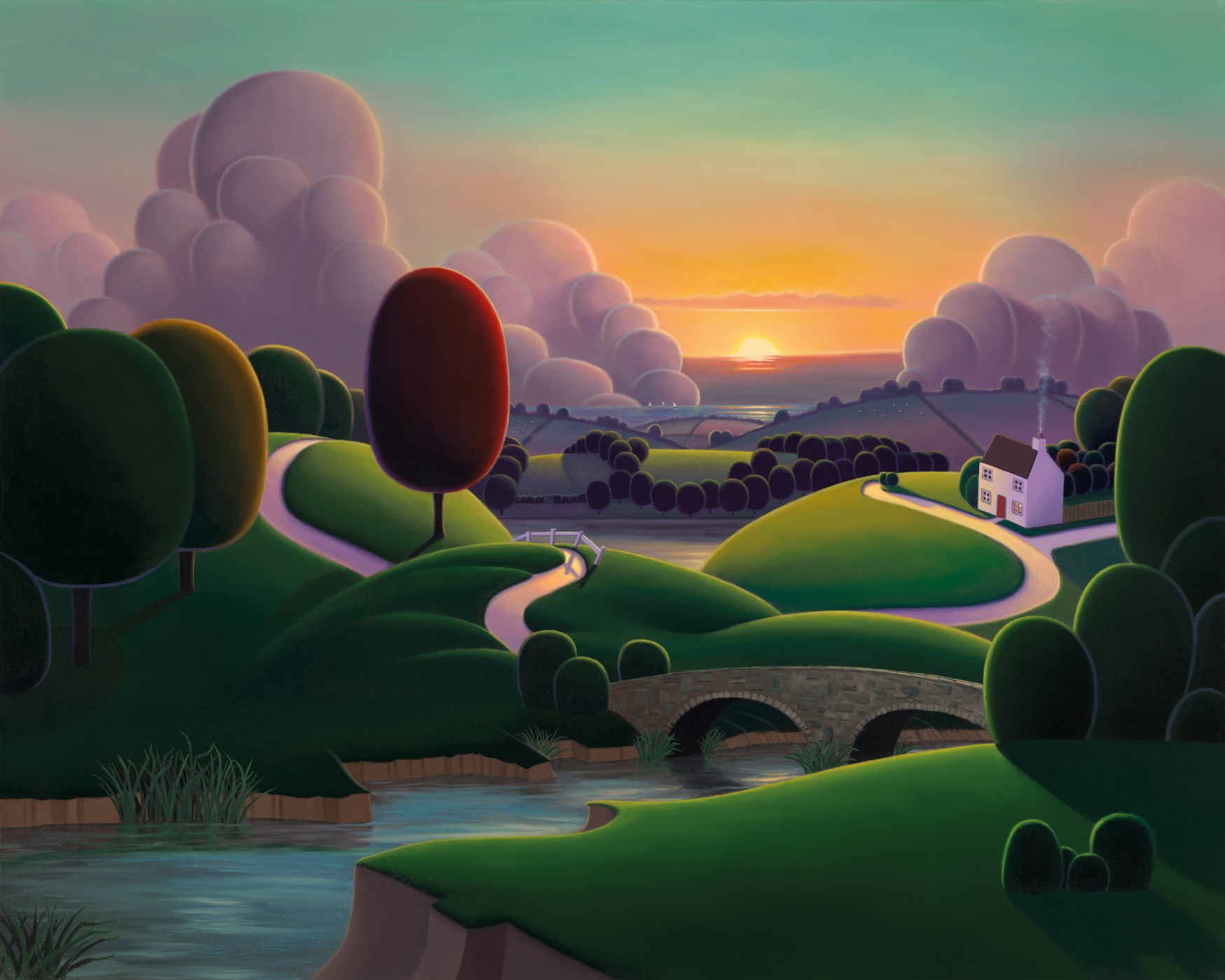 When the River meets the Sea by Paul Corfield, Landscape