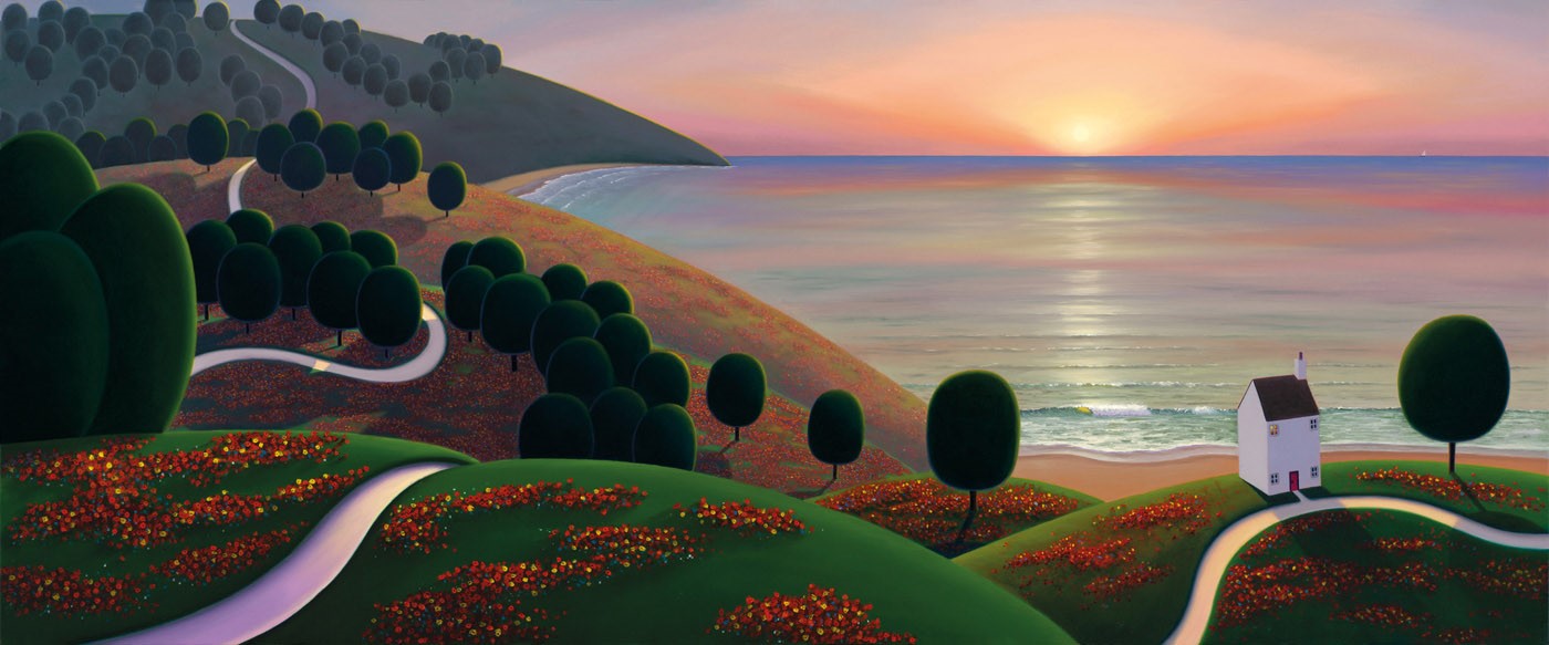 Sunsetting Over the Meadow by Paul Corfield, Landscape | Rare