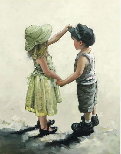 Lets Dance by Keith Proctor, Children | Couple | Love | Nostalgic