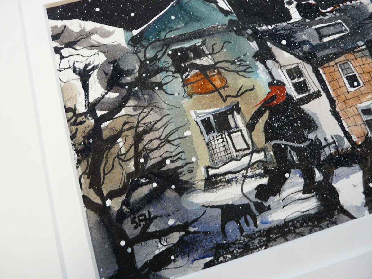 No time like snow time by Sue Howells, Dog | Snow