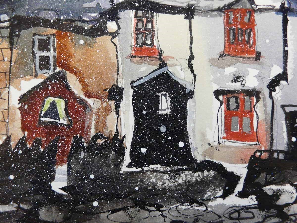 No time like snow time by Sue Howells, Dog | Snow