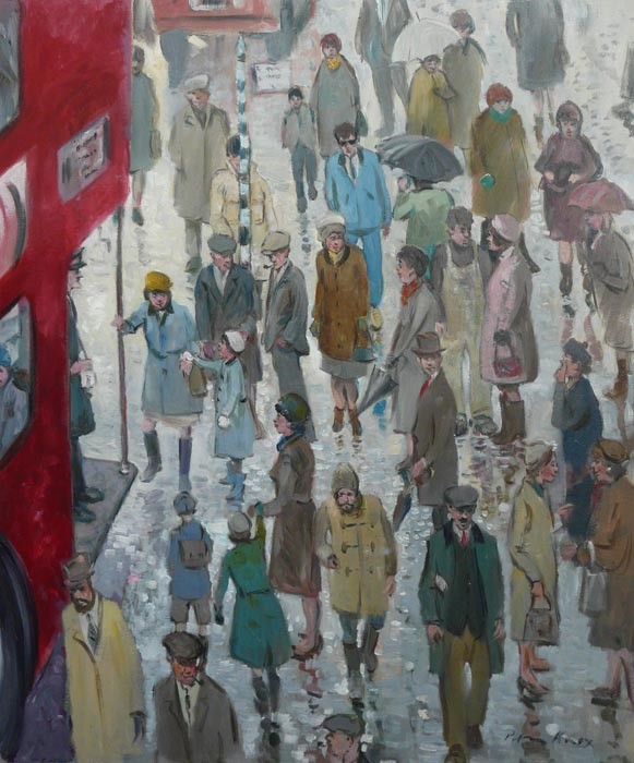 Catching the Bus by Peter Knox, Northern | Figurative | Transport