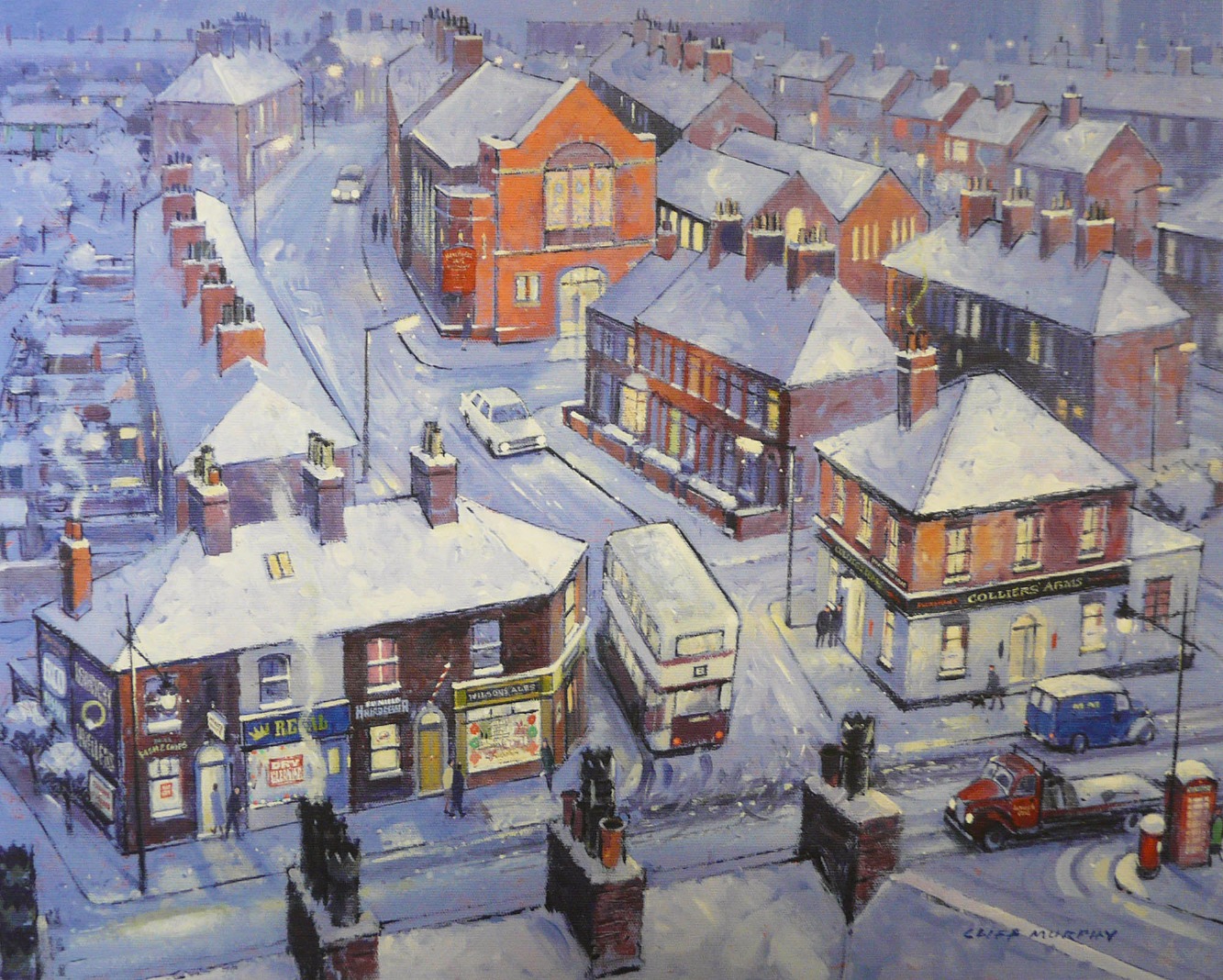 Honeywell Lane (Oldham) by Cliff Murphy, Northern | Nostalgic | Snow | Local
