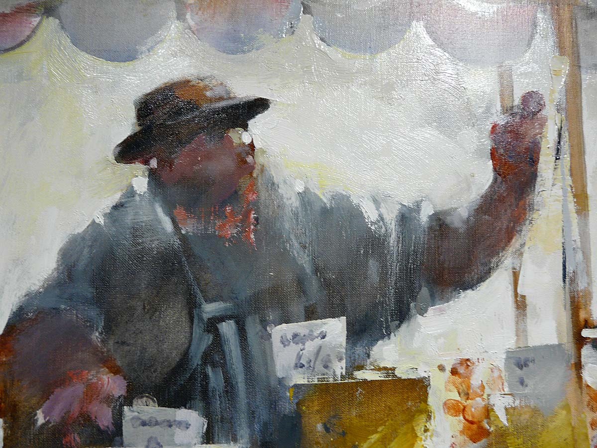 Cheese Market by Lawrie Williamson, Nostalgic | Dog | Northern | Figurative