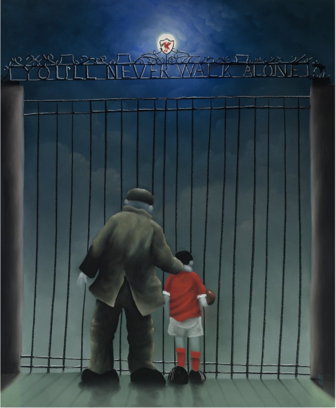 Shankly Gates by Mackenzie Thorpe