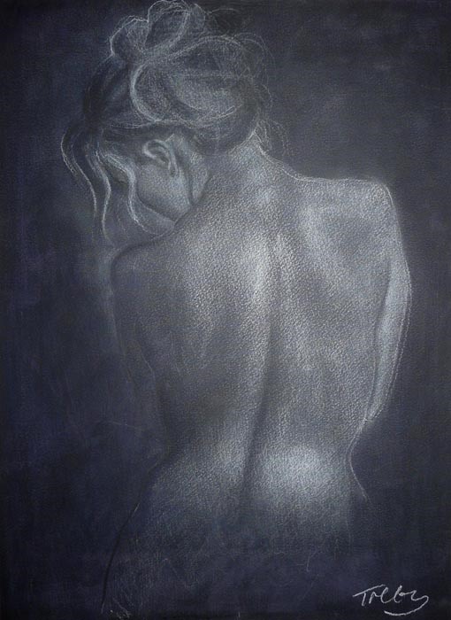 Black on Black by Janet Treby, Figurative | Nude