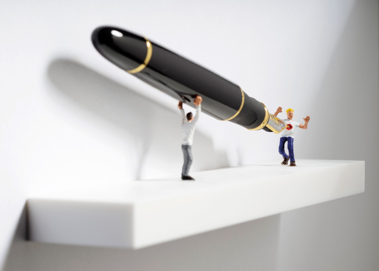The Pen is Mightier than the Sword by Nic Joly The Pen is Mightier than the Sword by Nic Joly, Humour | Sculpture | 3D